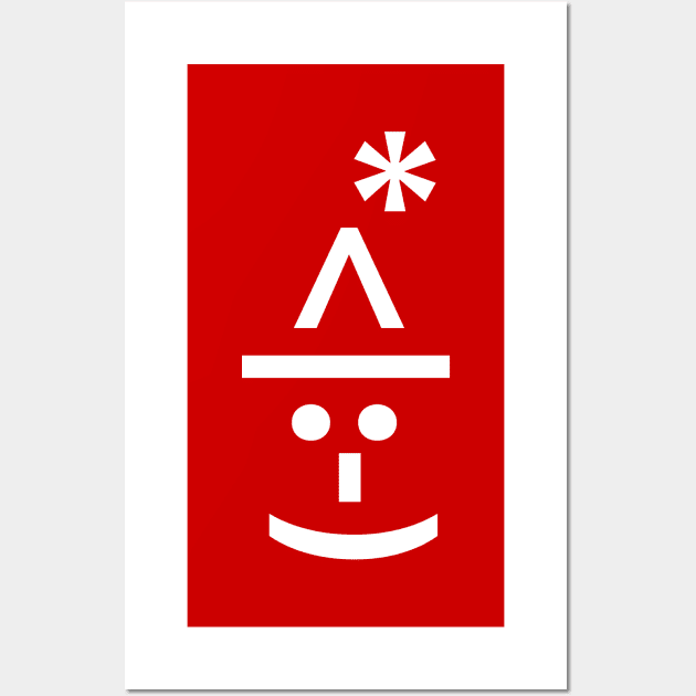 Christmas Elf Emoticon Wall Art by tinybiscuits